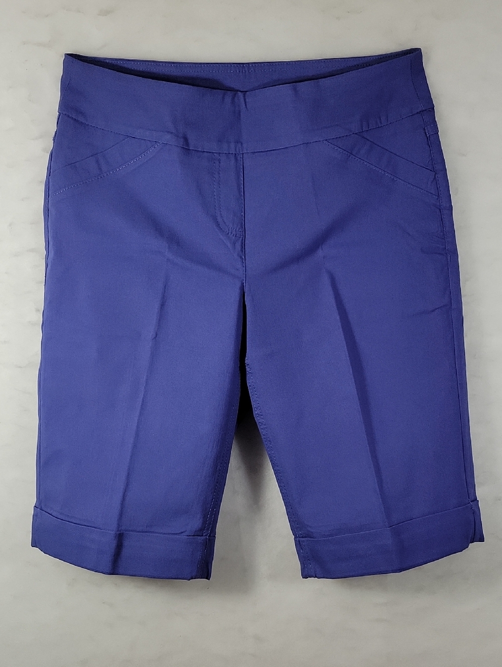 Westbound Purple Knee-Length Bermuda Shorts